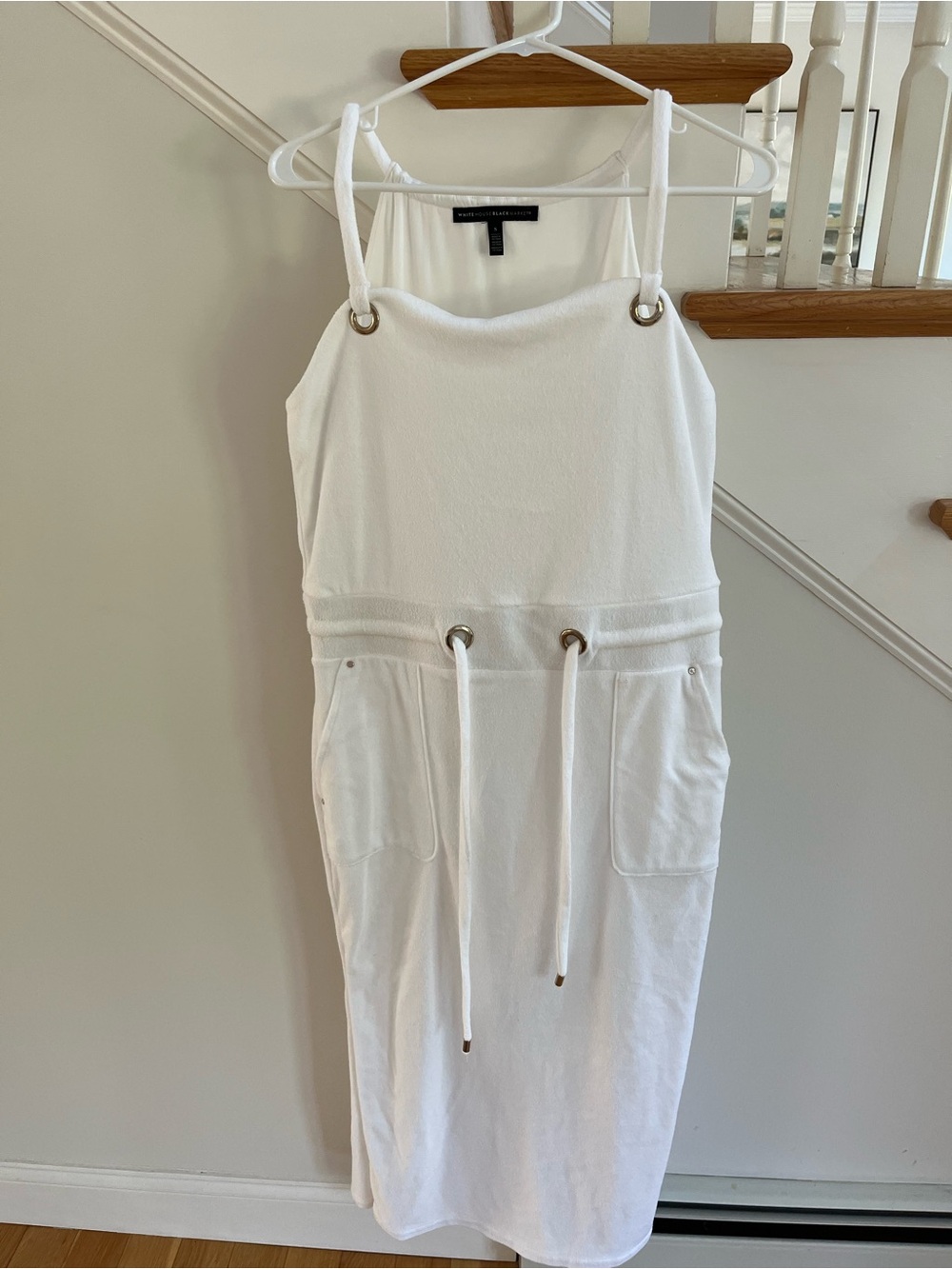 White House Black Market Terrycloth White Maxi Dress